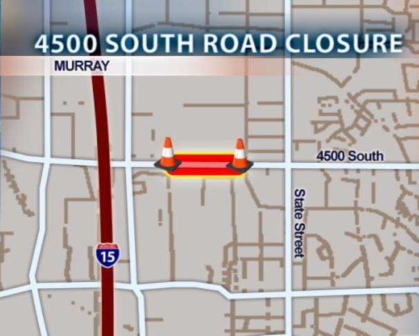 4500 South in Murray Closes for Construction