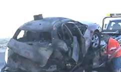Boy Hospitalized With Burns Following Freeway Accident