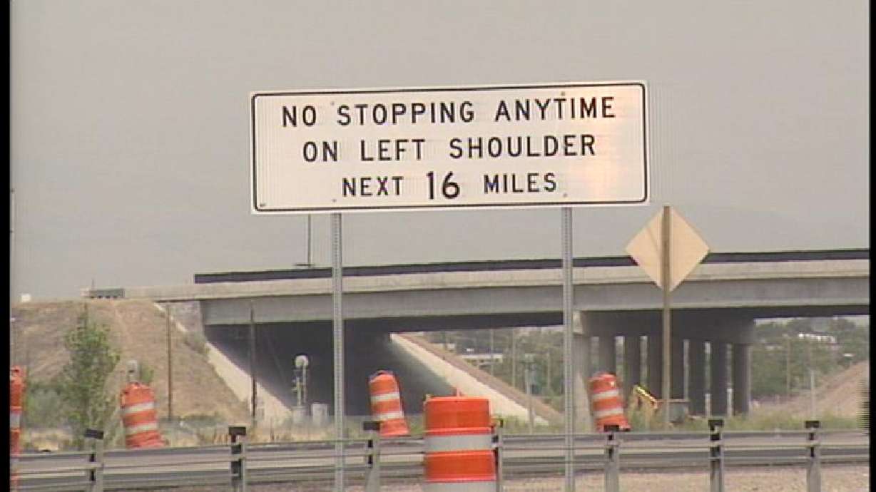 UHP Warns Drivers Not to Pull Over into Left Lane in Utah County