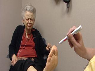 Winifred McLachlan has none of the usual complications that come with diabetes, such as circulation problems in her feet.