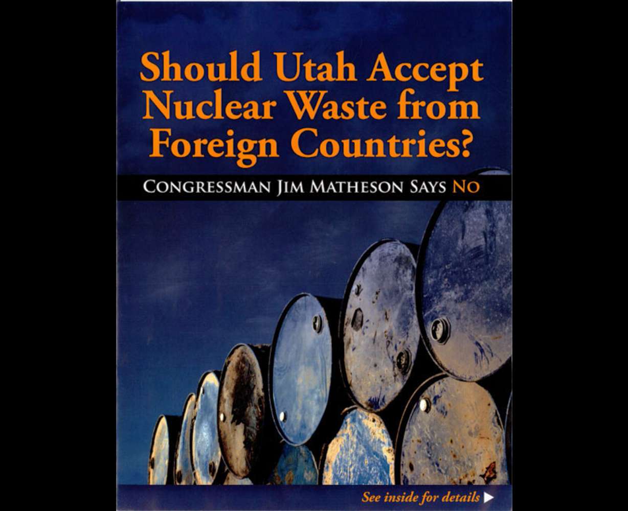 Mailer from Congressman Jim Matheson. (Click here to see complete mailer)