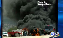 Fiery Crash Closes Highway in Wasatch County