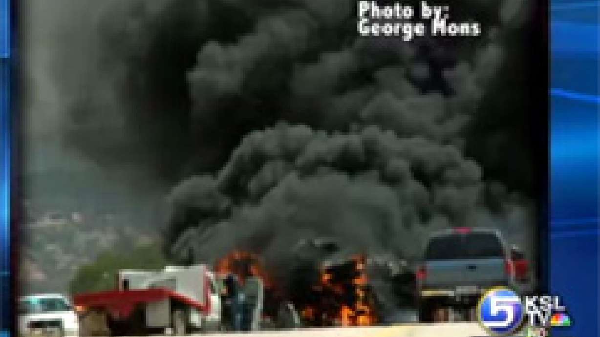Fiery Crash Closes Highway in Wasatch County