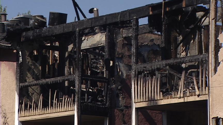 Residents Return to Burned Out Condos