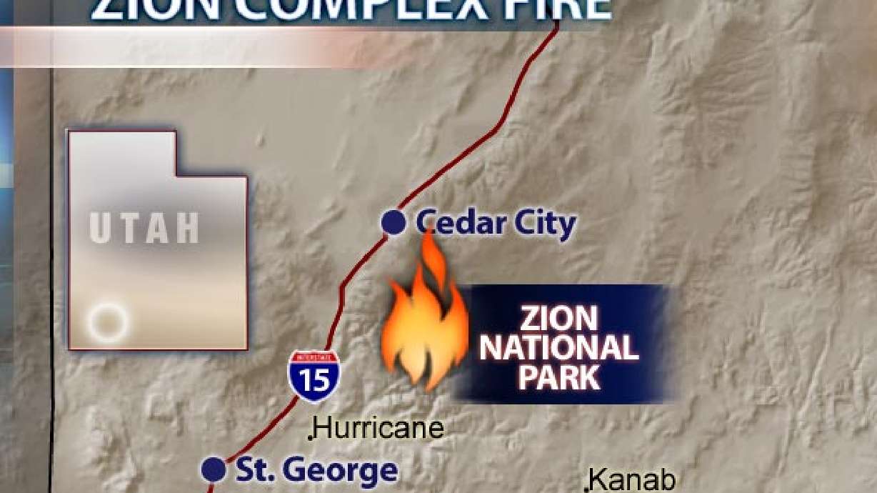 Wildfire Burns Near Zion National Park
