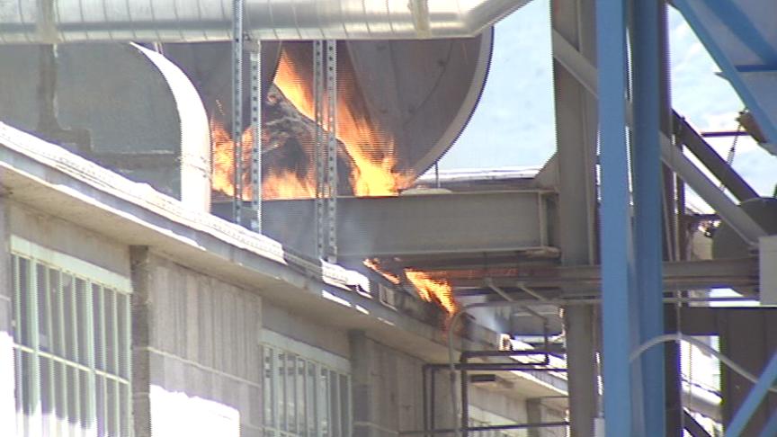Lumber Mill in Salt Lake Catches Fire