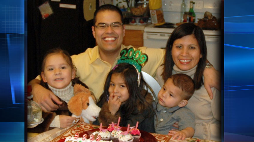 Mauricio Lacayo pictured with his family