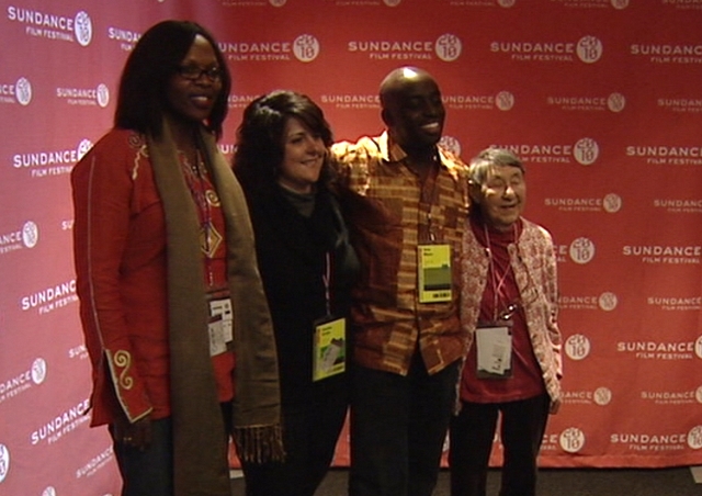 Chris Mburu and Hilde Back on the red carpet at Sundance
