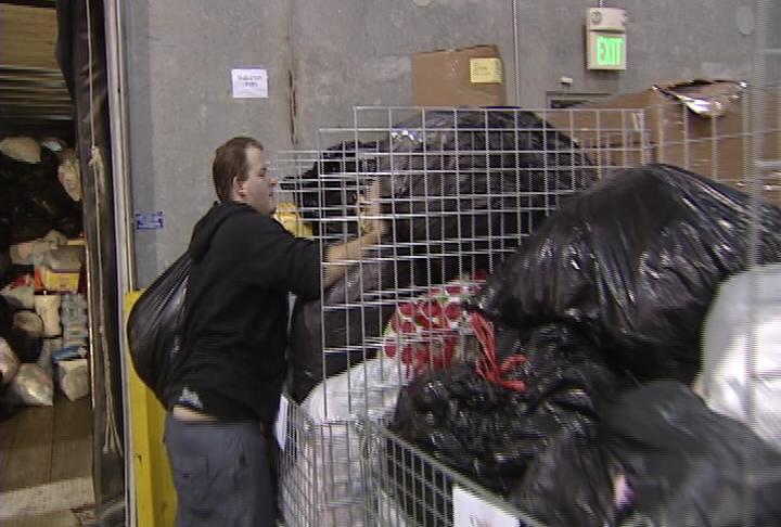 Volunteers sort items donated to Utah Haiti Relief that will be sent to earthquake victims.