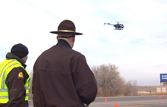 Investigators used a mini-helicopter to take pictures of the crash scene from the air