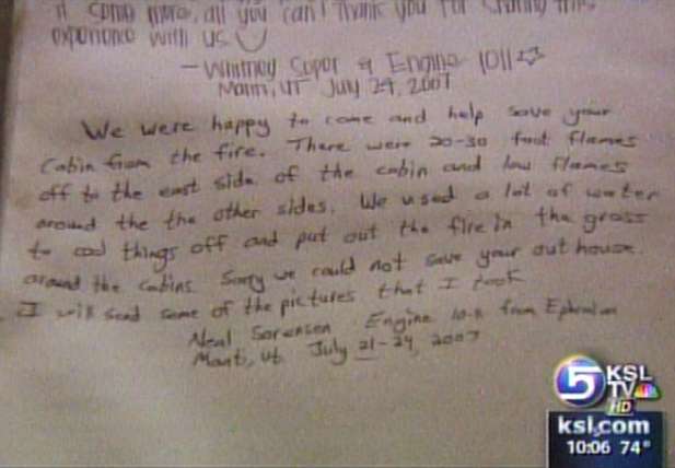 Residents Express Thanks to Firefighters in Salt Creek Fire