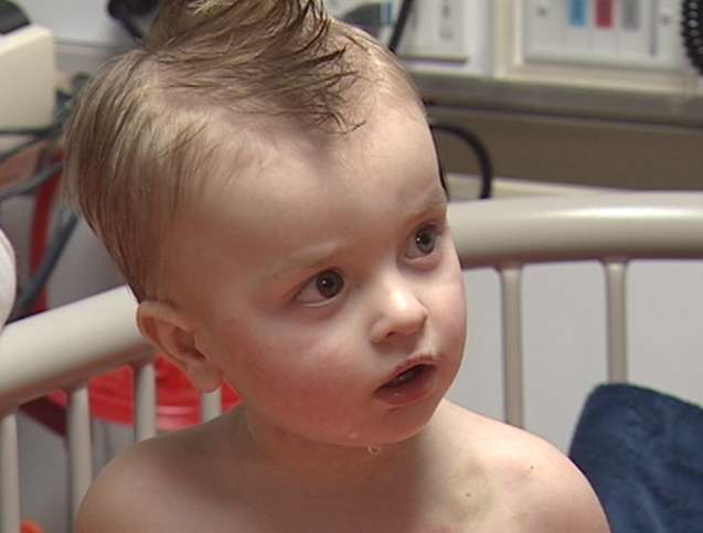 16-month-old Bronson Staker drowned in a bathtub, was found lifeless by his mother, but has fought his way back.