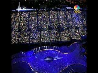 The Olympic Stadium in Salt Lake City was filled to capacity during the opening ceremony of the 2002 Olympic Winter Games.