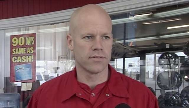 Brad Funk, manager of the Big O Tire that was burglarized.