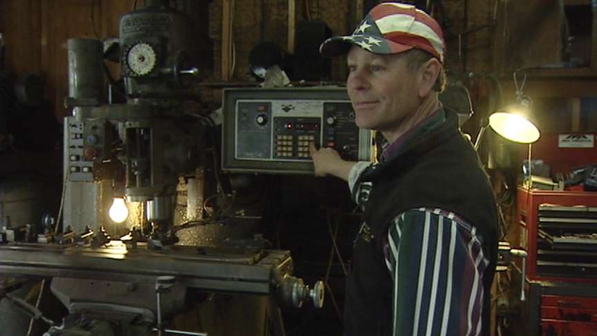 Randall Parker makes skeleton sleds in his own garage in West Jordan. He made the sleds that two American riders are using in the 2010 Vancouver Olympics.