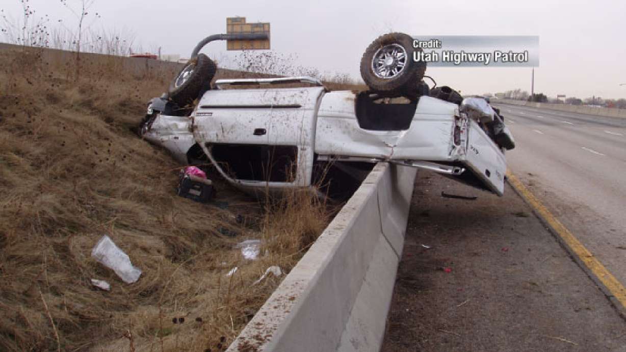 Roy rollover blamed on road rage