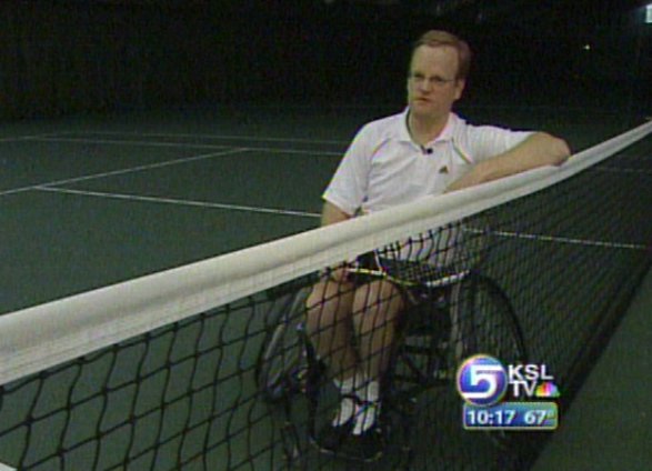 Wheelchair Doesn't Slow Down Tennis Game for One Man