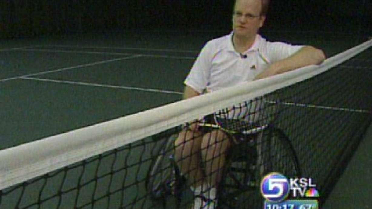Wheelchair Doesn't Slow Down Tennis Game for One Man