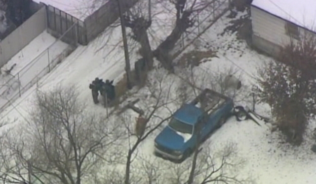 View from Chopper 5 of SWAT search for Roberto Roman in Salt Lake City on Jan. 5.