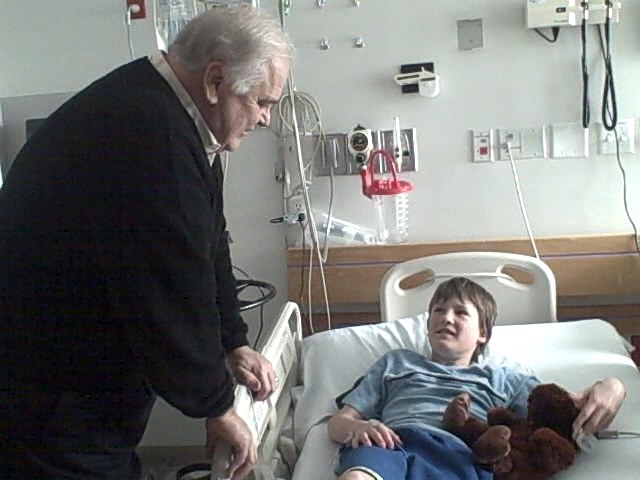 Ken Macey delivers a moose to patient Travis Jenson