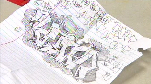 Officers found sketches of Rollins' work in his car during a traffic stop.