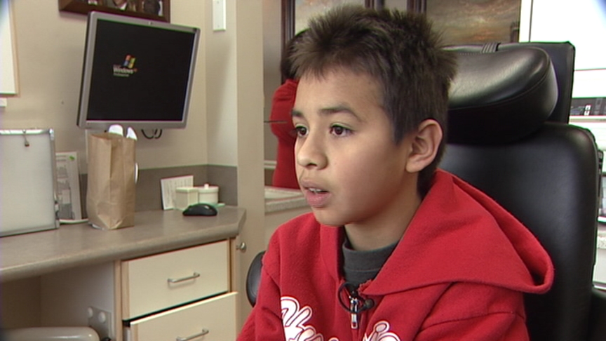 Kenneth Basto, 9, was one of the kids who received free dental care.