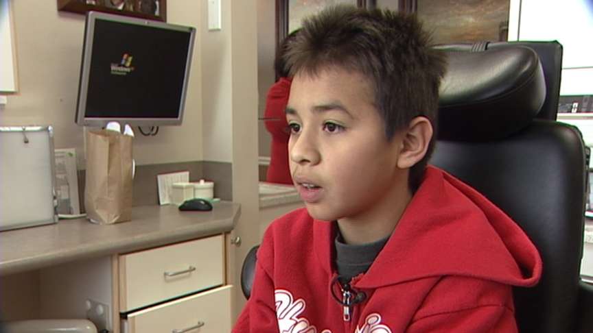 Kenneth Basto, 9, was one of the kids who received free dental care.