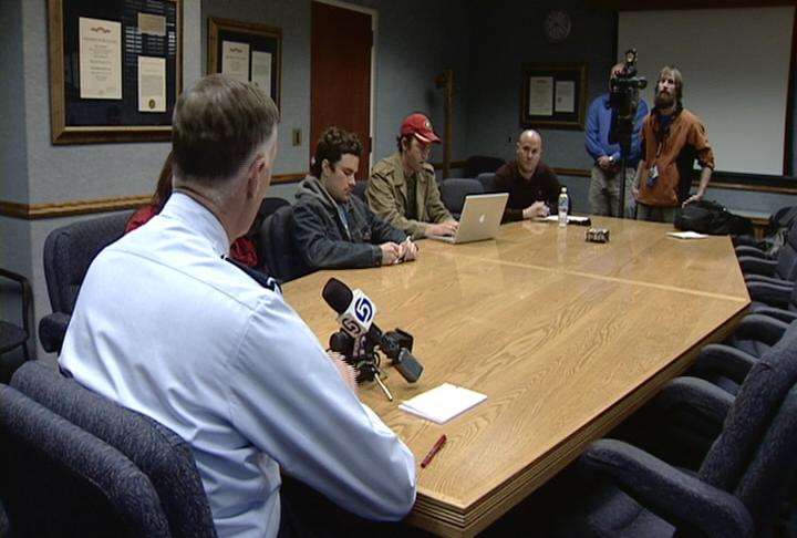 Maj. Gen. Andrew Busch talks to representatives of the media about Hill Air Force Base's plans to decrease the number of employee suicides.