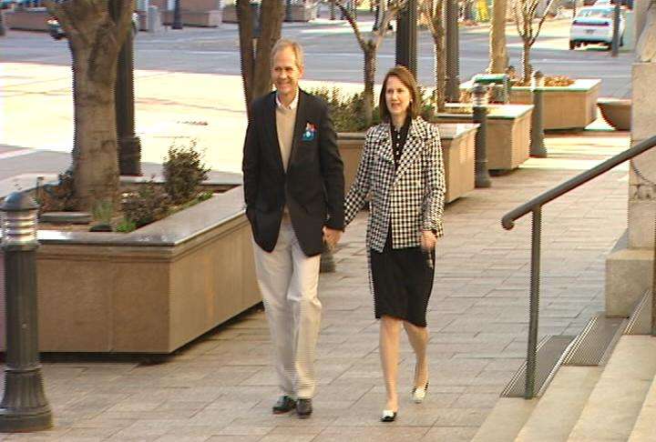 Lois and Ed Smart made their way into the courthouse Friday morning. They sat in the front row, awaiting the judge's decision on trial date.