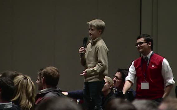 Jaxon Jorgensen, 12, of Bluffdale asks the question everyone
has been wondering about.