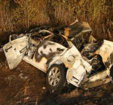 Seconds after a 911 call from inside, a run-away Lexus launched into an embankment and burst into flames. Everyone in the car was killed.