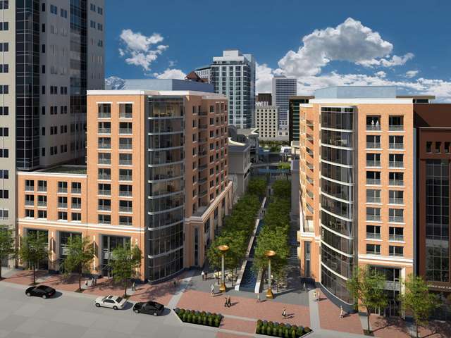 A rendering of the City Creek development.