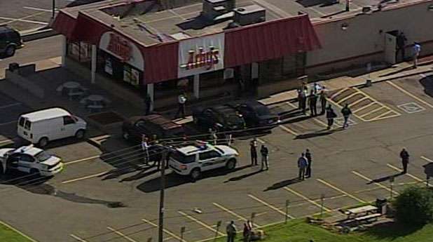 After the shooting at the University of Utah Allgier fled, carjacking a Ford Explorer, taking police on a chase on I-80, I-15, I-215 and S.R.201. The chase ended at the Arby's restaurant at 1700 South and Redwood Road.