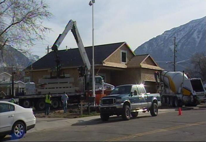 Work on the Kuester home is going quickly.