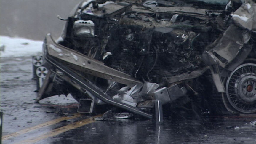 The driver of this Oldsmobile died at the scene.