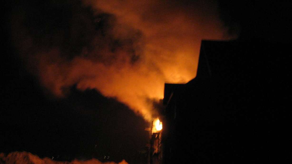 Fire Rekindles at Draper Town House