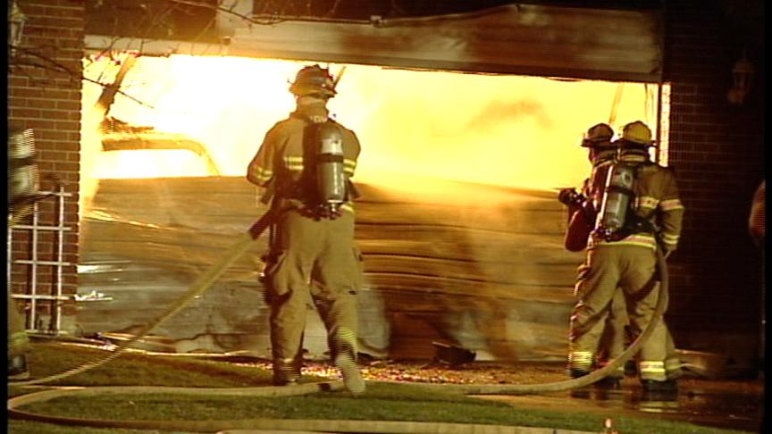 Fire Damages House in Sandy