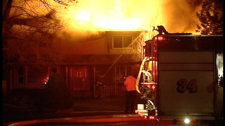 Fire Damages House in Sandy