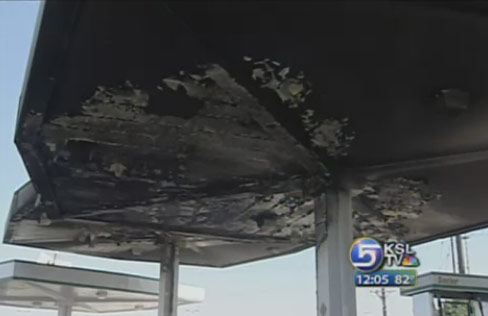 Static Charge Causes Fire at Sandy Gas Station