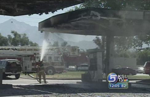 Static Charge Causes Fire at Sandy Gas Station