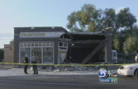 Truck Slams Into Magna Building