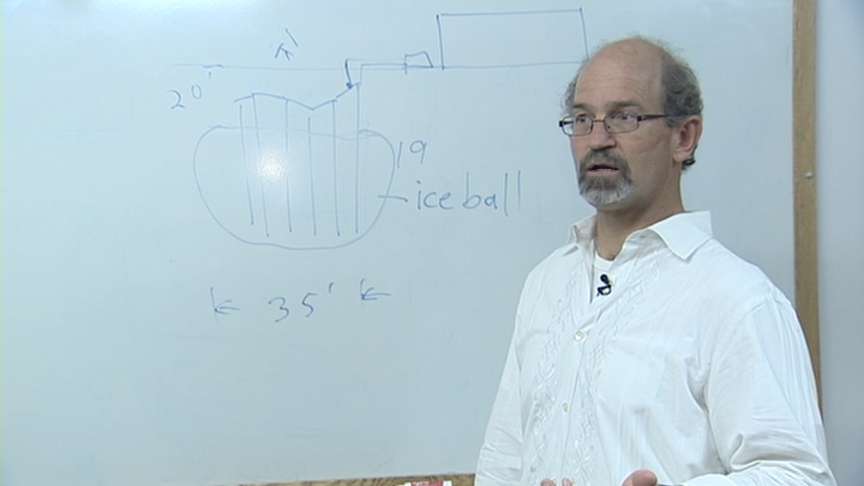 Professor Kent Udell explains the ice ball concept and how it works