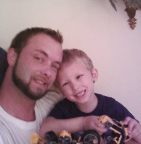 Ethan Stacy and his father Joe Stacy