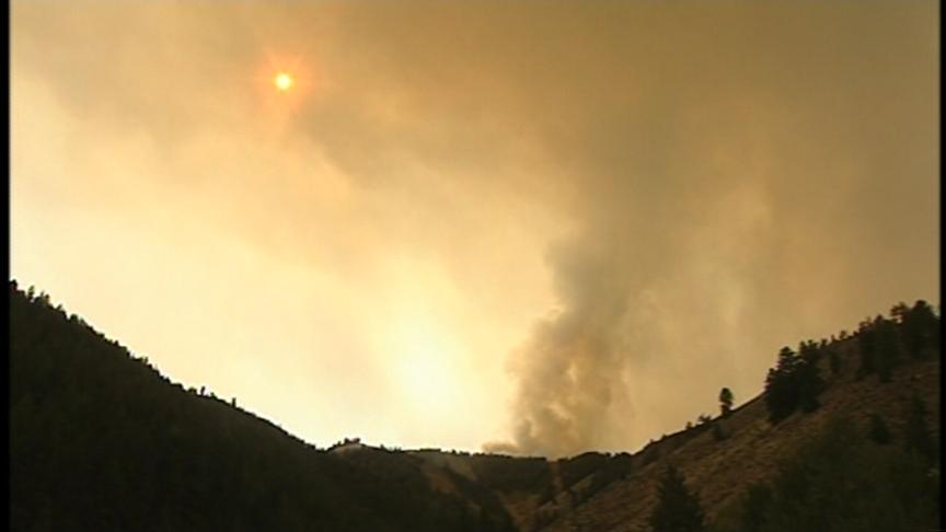 Wildfire Burning Near Ketchum, Idaho
