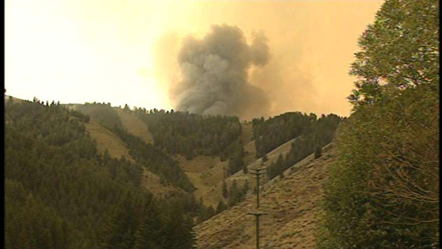 Wildfire Burning Near Ketchum, Idaho