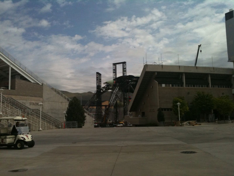 Preparations at Rice-Eccles Stadium
