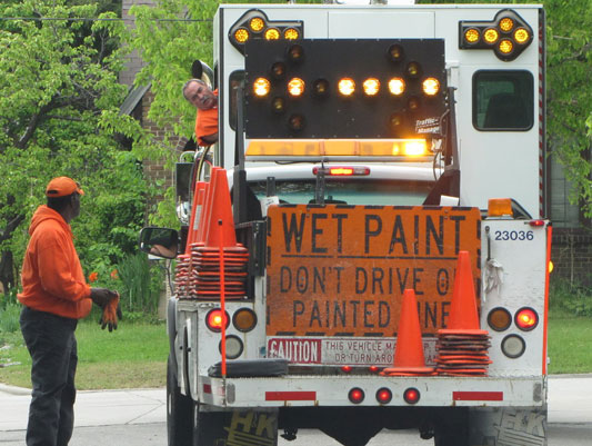 Road paint shortage may blur some roadway lines