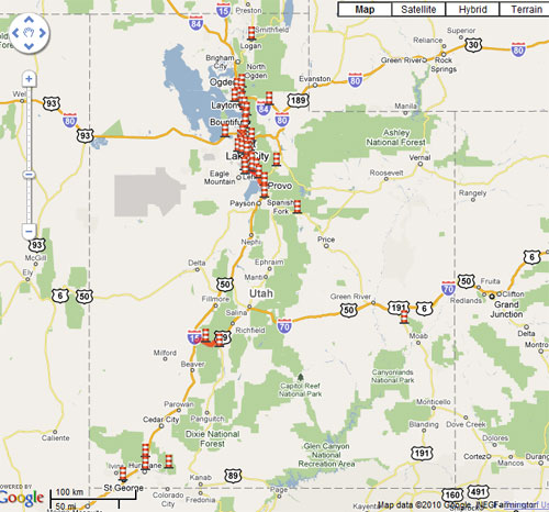 CLICK HERE to view interactive map of road projects in Utah.