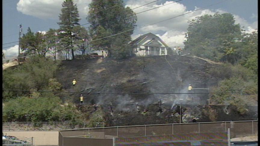 Grass Fires Threaten Buildings in Utah County