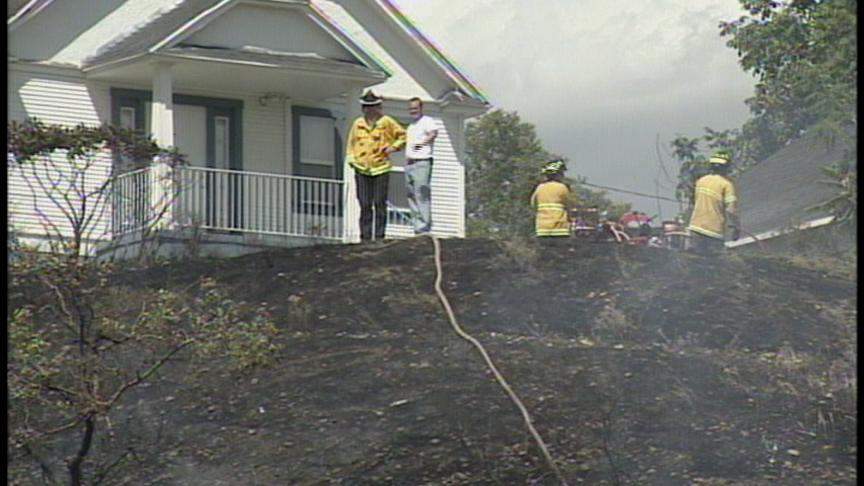 Grass Fires Threaten Buildings in Utah County